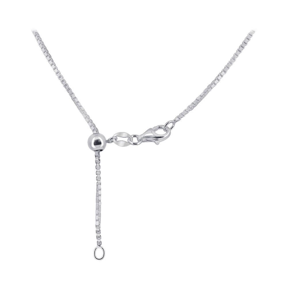 925 Sterling Silver Adjustable Box Chain Necklace - Gem Avenue