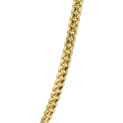 Gold Plated Italian 925 Sterling Silver Vermeil Curb/Cuban Chain Necklace - Gem Avenue