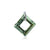 .925 Sterling Silver Pendant with Square Shape Austrian Crystal