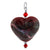 .925 Sterling Silver Heart Charm Pendant with Austrian Crystal and Lampwork Foil Glass