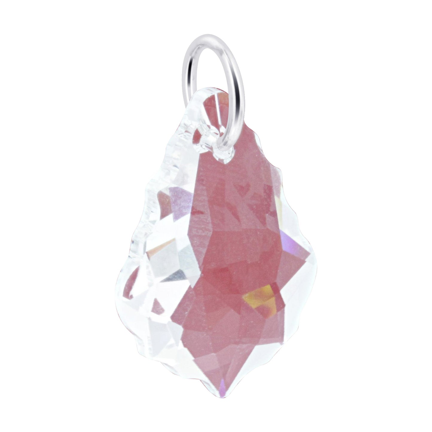 925 Sterling Silver Crystal Pendant Baroque Shaped Austrian Crystals for Everyday Elegance