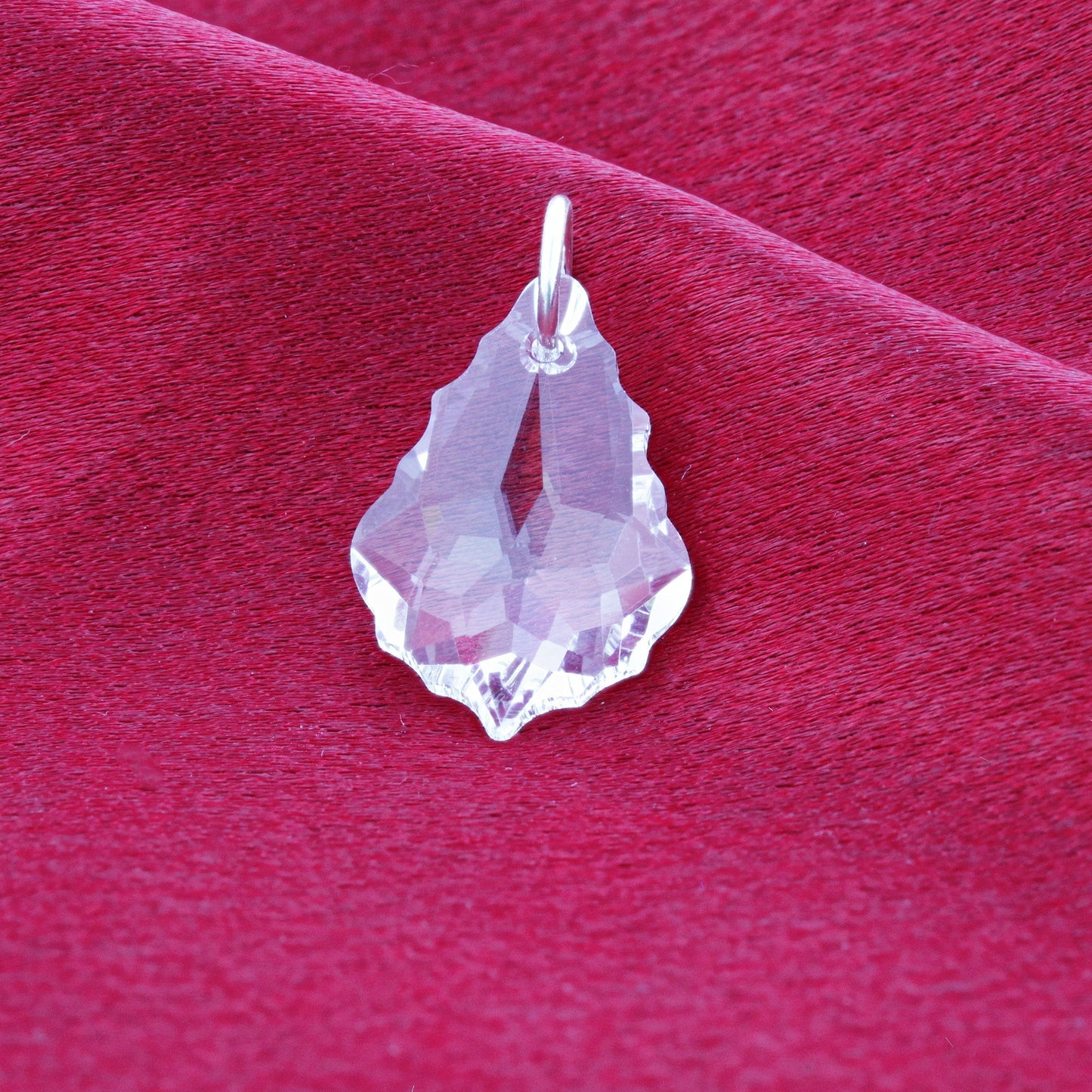 925 Sterling Silver Crystal Pendant Baroque Shaped Austrian Crystals for Everyday Elegance