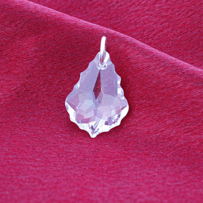 925 Sterling Silver Crystal Pendant Baroque Shaped Austrian Crystals for Everyday Elegance