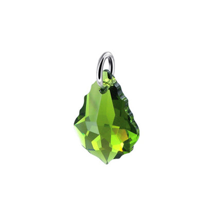 925 Sterling Silver Crystal Pendant Baroque Shaped Austrian Crystals for Everyday Elegance