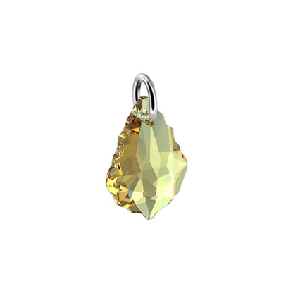 925 Sterling Silver Crystal Pendant Baroque Shaped Austrian Crystals for Everyday Elegance