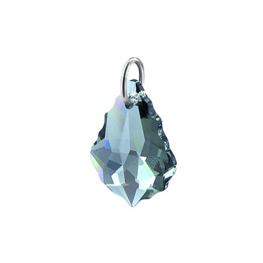 925 Sterling Silver Crystal Pendant Baroque Shaped Austrian Crystals for Everyday Elegance