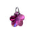 .925 Silver Pendant with Flower Shape Multifaceted Austrian Crystals