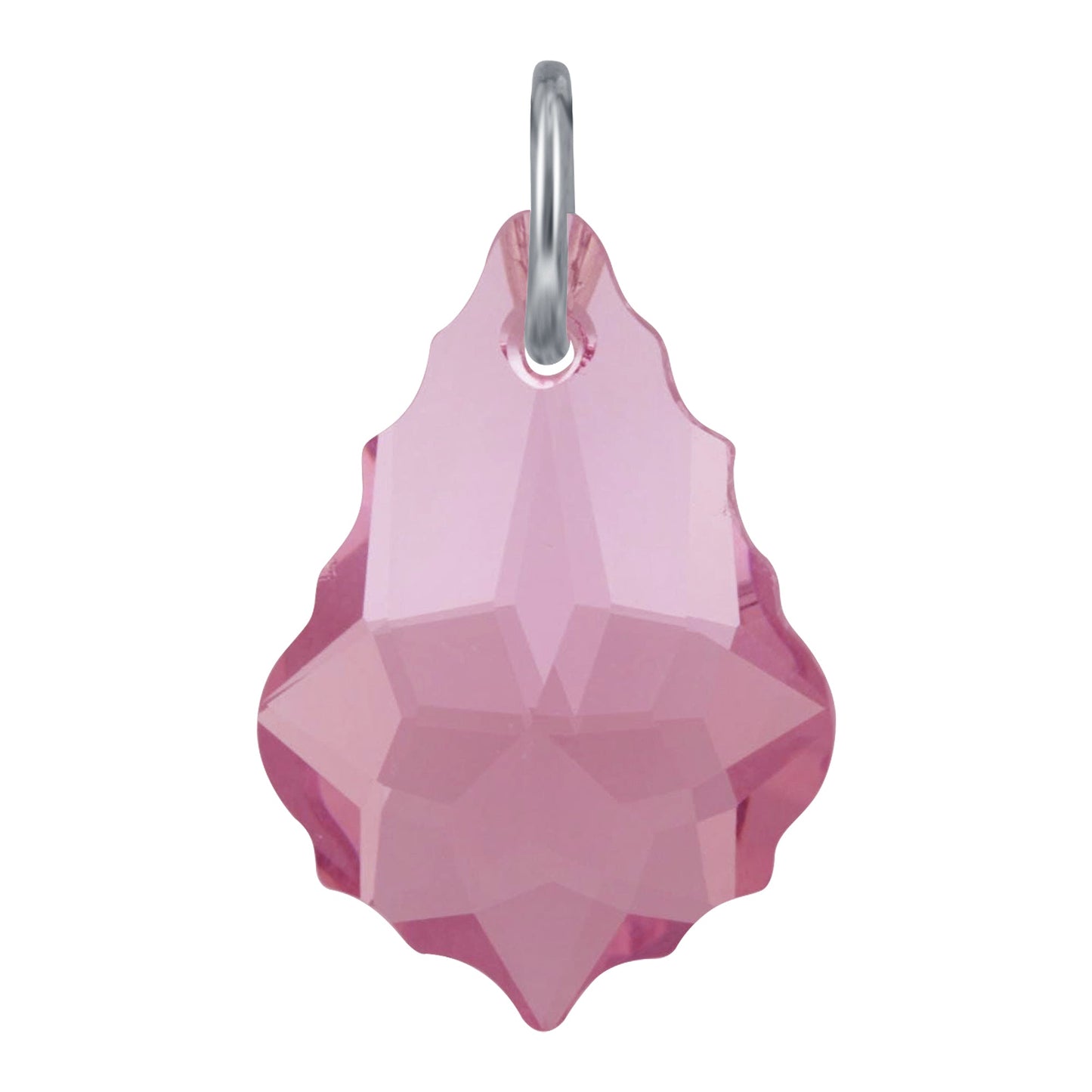 925 Sterling Silver Crystal Pendant Baroque Shaped Austrian Crystals for Everyday Elegance