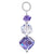 925 Sterling Silver Cube Shaped Charm Pendant with Austrian Crystals