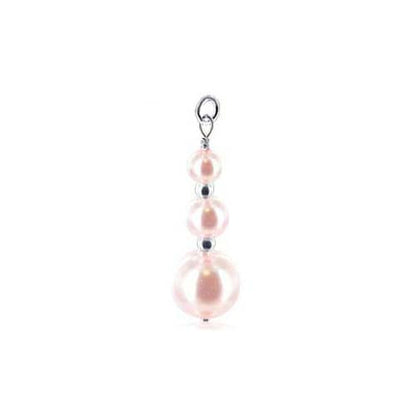 .925 Sterling Silver Round Shape Simulated Pearl Pendant