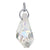 .925 Sterling Silver Pendant with 8mm Polygon Shape Austrian Crystals