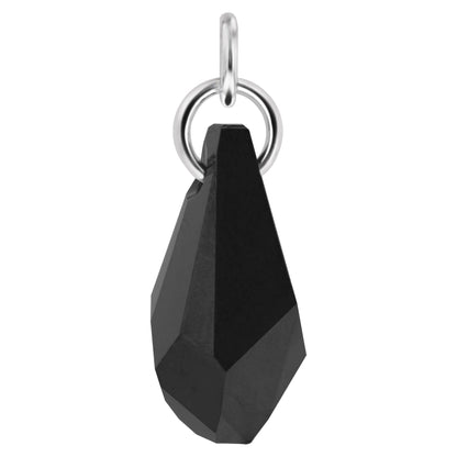 .925 Sterling Silver Pendant with 8mm Polygon Shape Austrian Crystals