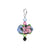 .925 Sterling Silver Charm Pendant with Austrian Crystals and Blown Glass