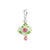 .925 Sterling Silver Charm Pendant with Austrian Crystals and Blown Glass