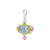 .925 Sterling Silver Charm Pendant with Austrian Crystals and Blown Glass