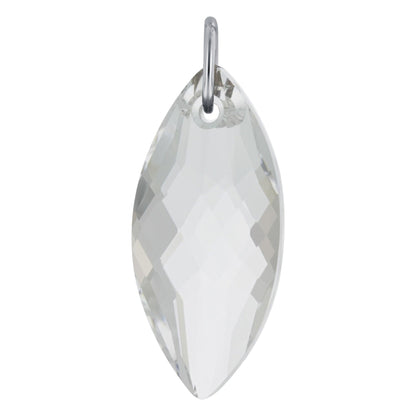 .925 Sterling Silver Pendant with Faceted Austrian Crystal