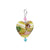 925 Sterling Silver Heart Shaped Pendant with Blown Glass and Austrian Crystals