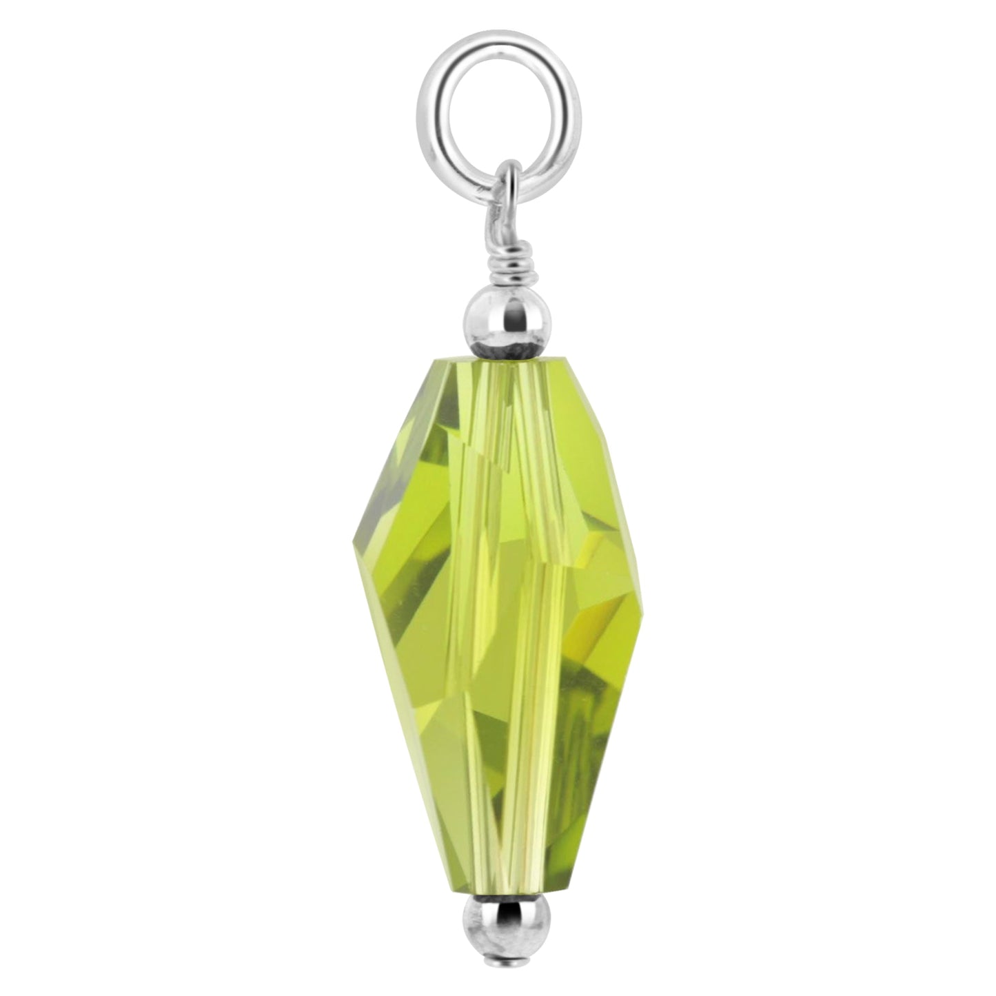 .925 Sterling Silver Pendant with Multifaceted Austrian Crystal
