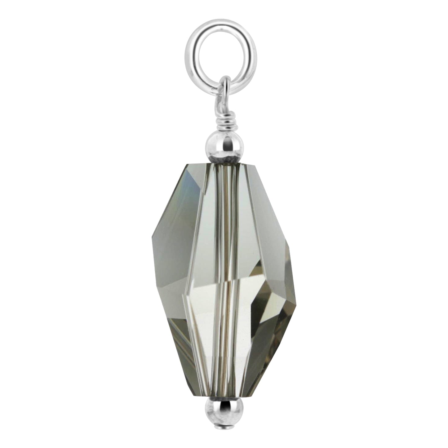 .925 Sterling Silver Pendant with Multifaceted Austrian Crystal