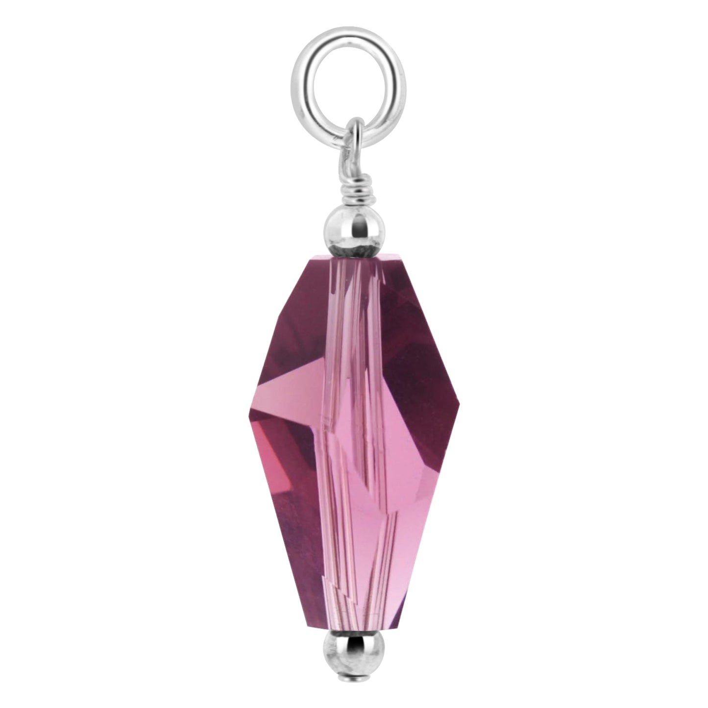 .925 Sterling Silver Pendant with Multifaceted Austrian Crystal