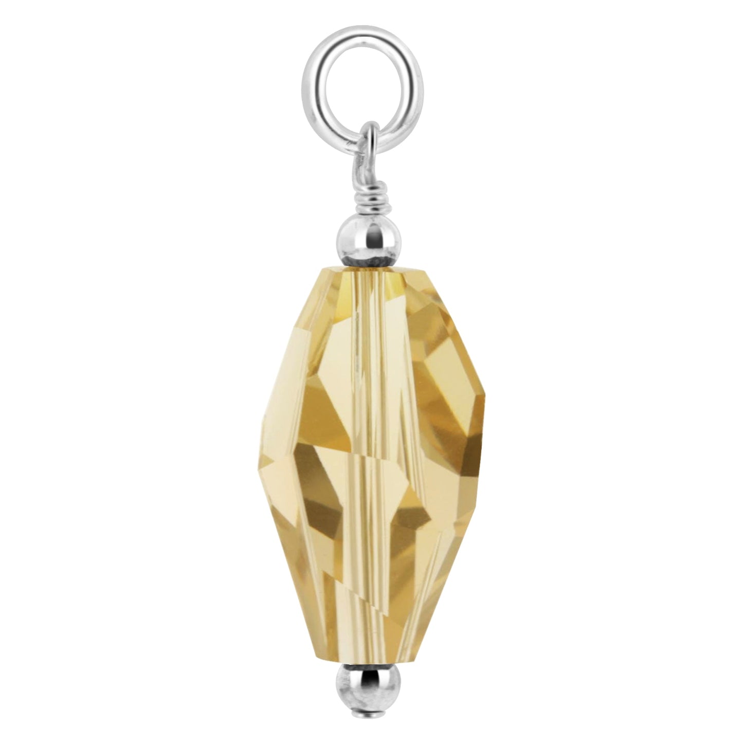 .925 Sterling Silver Pendant with Multifaceted Austrian Crystal