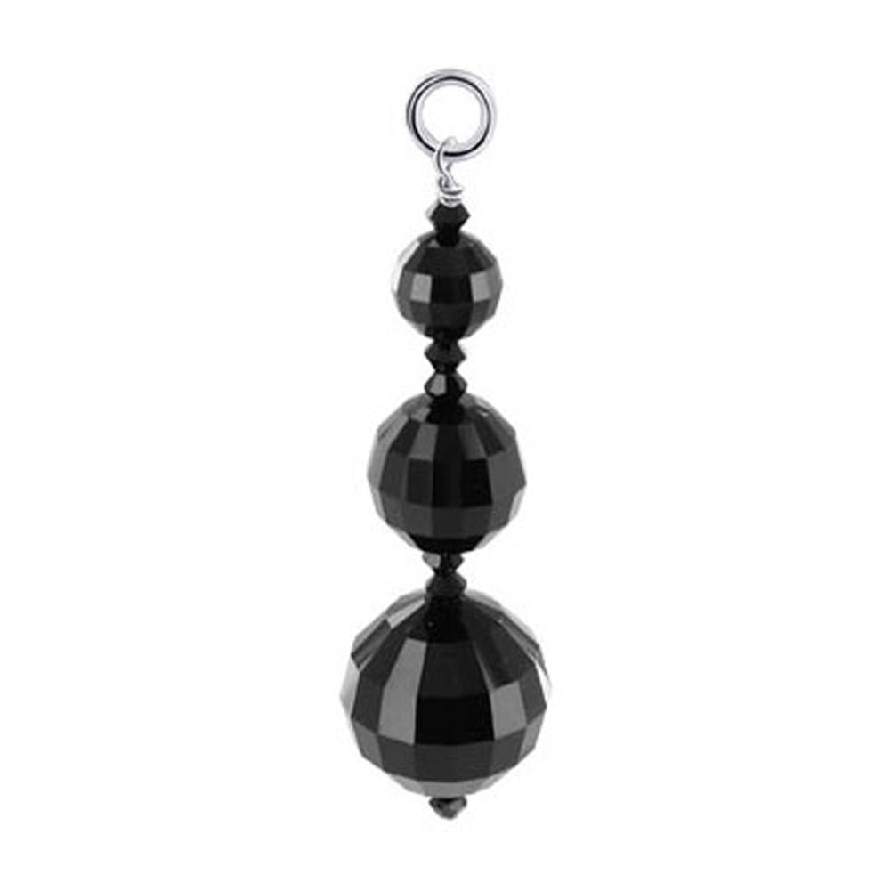 .925 Silver Pendant with Round and Bicone Shaped Austrian Crystals