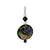 Sterling Silver Cloisonne Bead Charm Pendant with Austrian Crystal