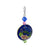 Sterling Silver Cloisonne Bead Charm Pendant with Austrian Crystal