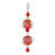 .925 Sterling Silver Pendant with Blown Glass and Austrian Crystal – 1.4 Inches Long