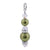 .925 Sterling Silver Simulated Pearl Pendant with Austrian Crystals