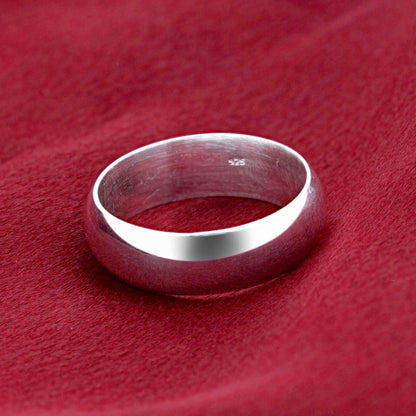 Men's Sterling Silver 8mm Wedding Band Ring - Gem Avenue