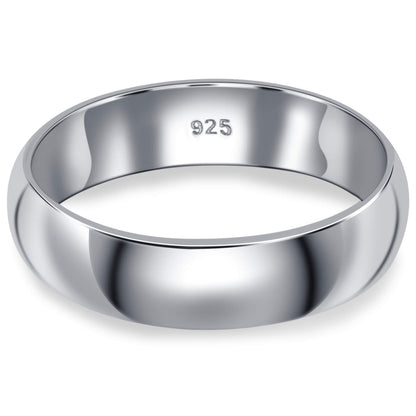 925 Sterling Silver 6mm Wedding Band Ring - Gem Avenue