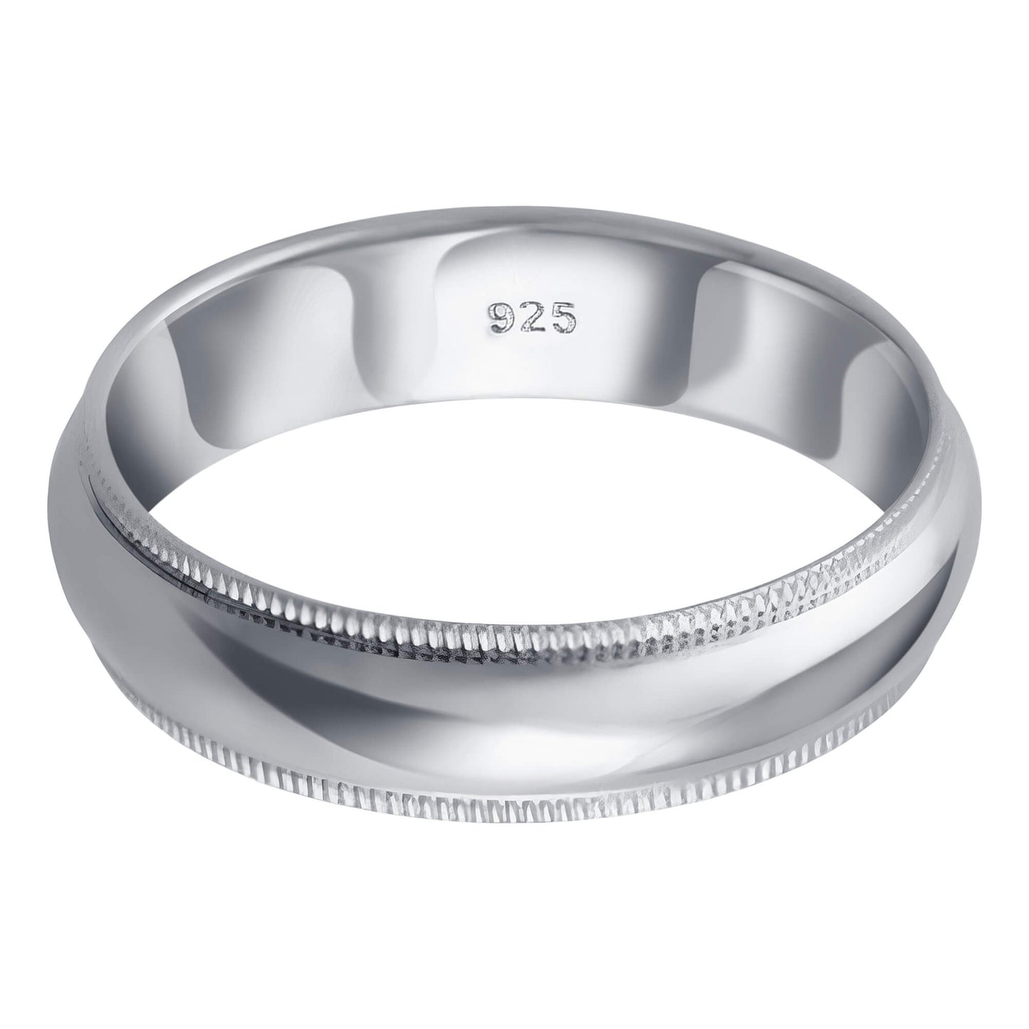 925 Sterling Silver Milgrain Band Ring - Gem Avenue