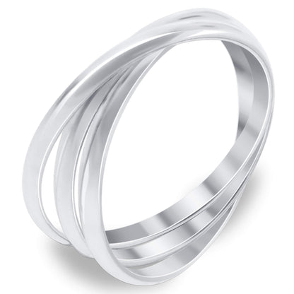 925 Sterling Silver Triple Band Women's Thumb Ring - Gem Avenue