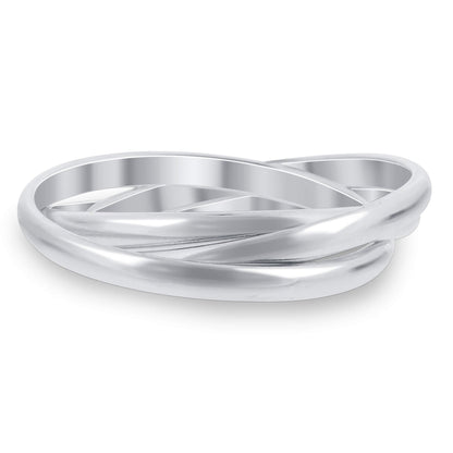 925 Sterling Silver Triple Band Women's Thumb Ring - Gem Avenue