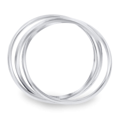 925 Sterling Silver Triple Band Women's Thumb Ring - Gem Avenue