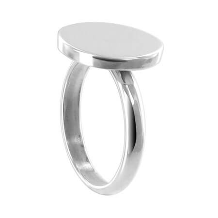 925 Sterling Silver Round Engravable Ring - Gem Avenue