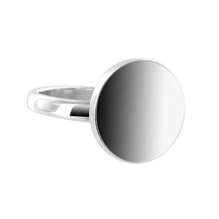 925 Sterling Silver Round Engravable Ring - Gem Avenue
