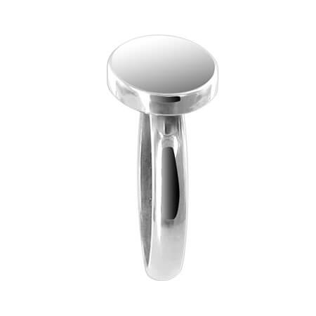 925 Sterling Silver Oval Engravable Ring - Gem Avenue