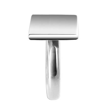 925 Sterling Silver Square Engravable Ring - Gem Avenue
