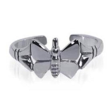 925 Sterling Silver Butterfly Toe Ring - Gem Avenue