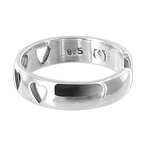 925 Sterling Silver Open Hearts Toe Ring - Gem Avenue