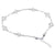 .925 Silver Anklet 9 to 10.5 Inch Long with Bicone Austrian Crystal