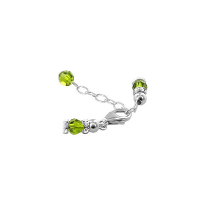 Sterling Silver 7 to 8.5 Inch Bracelet with Simulated Pearls & Crystals Elegant Jewelry - Light Green - BHBR017