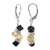 Cluster Style Yellow Austrian Crystal Bicons 925 Silver Drop Earrings - Gem Avenue