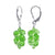 Green Austrian Crystal Bicons 925 Sterling Silver Drop Earrings - Gem Avenue