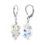 Clear AB Austrian Crystal Bicons 925 Sterling Silver Drop Earrings - Gem Avenue