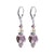 925 Sterling Silver Dangle Earrings with Austrian Crystal and Pearl