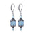 Austrian Crystal Bali Cap 925 Sterling Silver Drop Earrings #GEG201