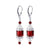 Red Cube Austrian Crystal 925 Sterling Silver Leverback Drop Earrings - Gem Avenue